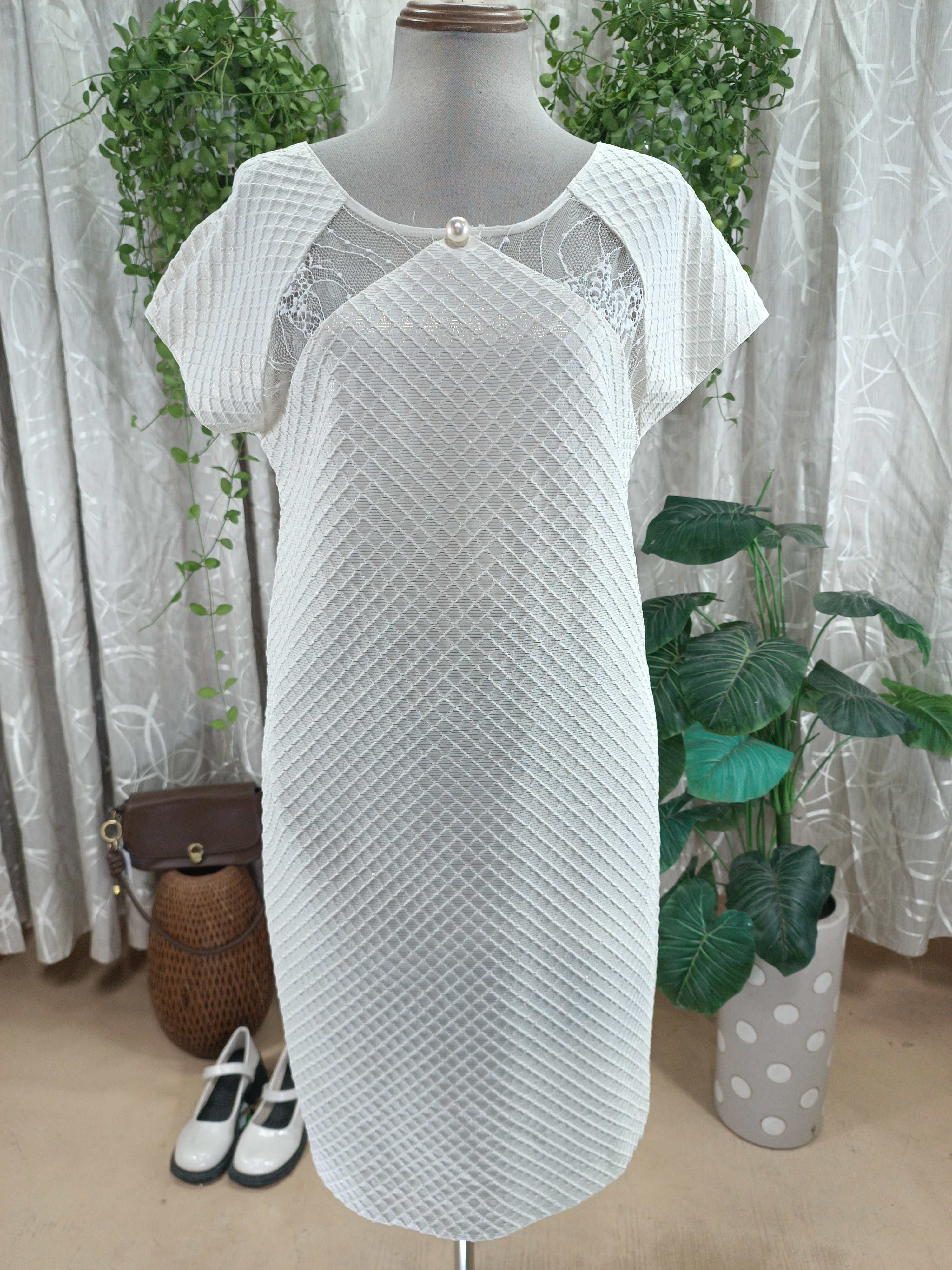 Đầm Soa Rê REshare - ELISE - Đầm suông phối ren